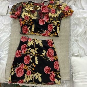 Skirt co ord matching set
